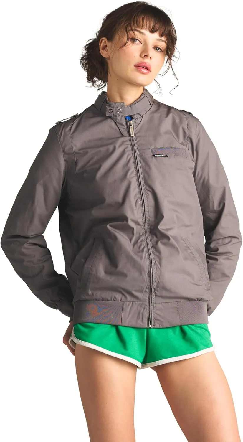 Members Only Women's Classic Iconic Racer Jacket | Spring Jackets for Women | Slim Fit | Womens Jacket | Bomber Jacket Womens