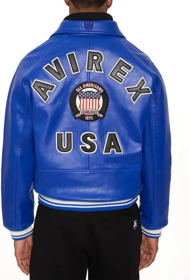 Men Classic Lambskin Genuine Leather Distressed Avirex Luxurious Custom Fit Soft Outerwear Jacket