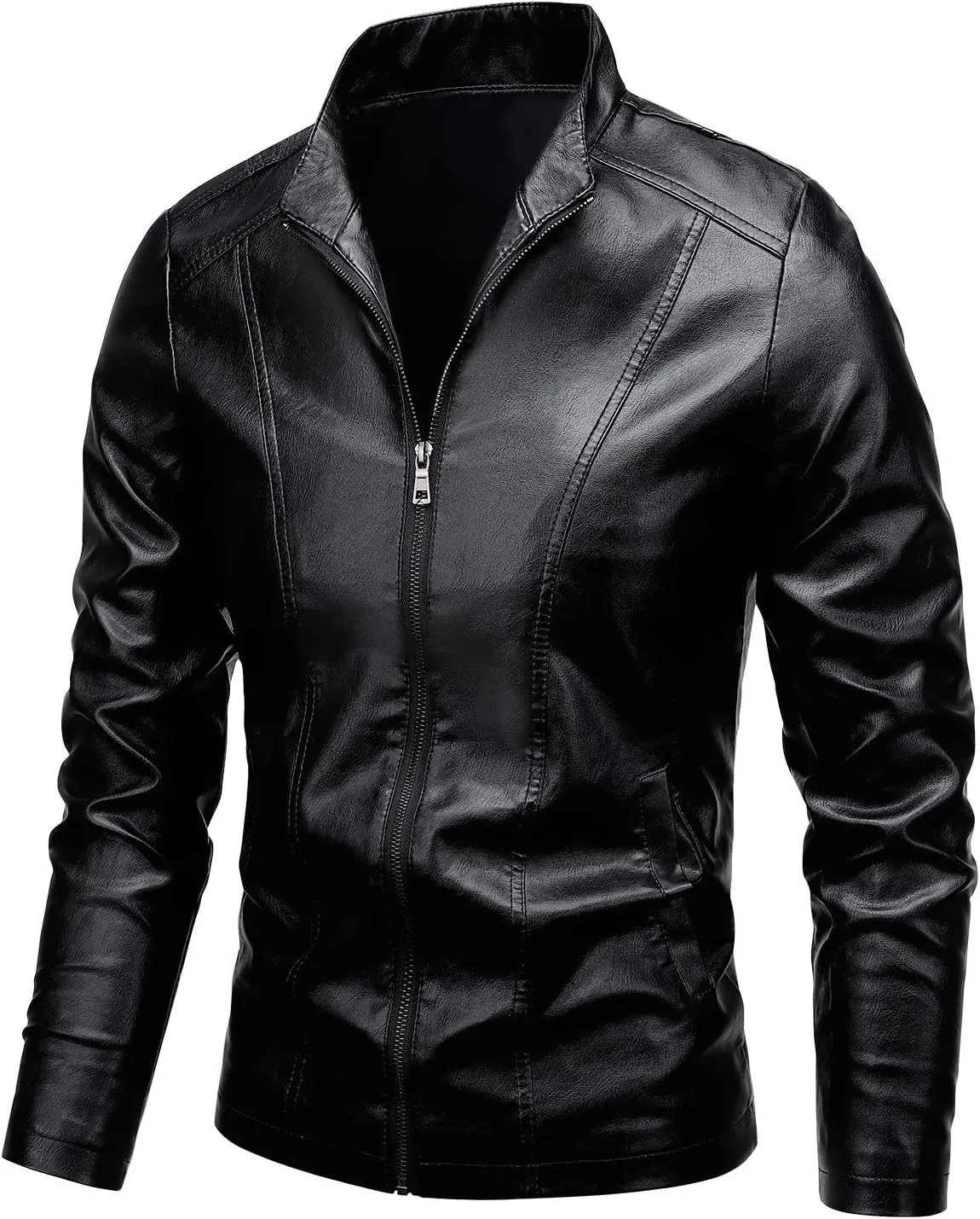 Men's Casual Faux Leather Jacket