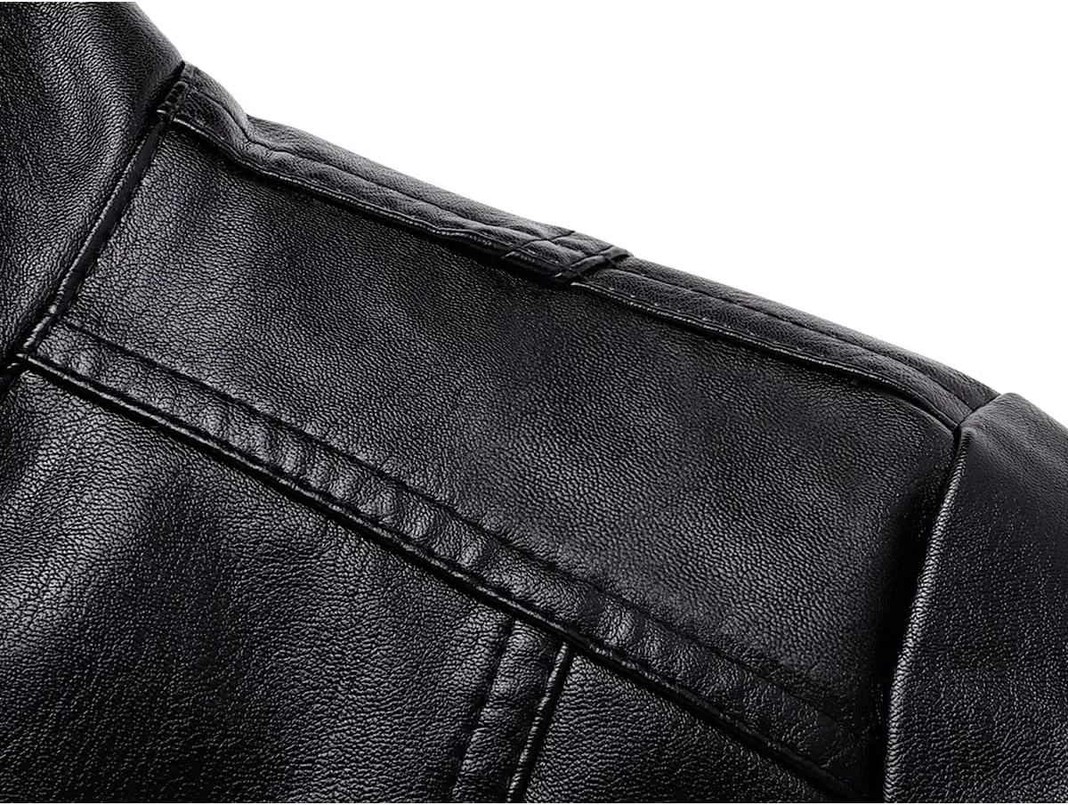 Men's Casual Faux Leather Jacket