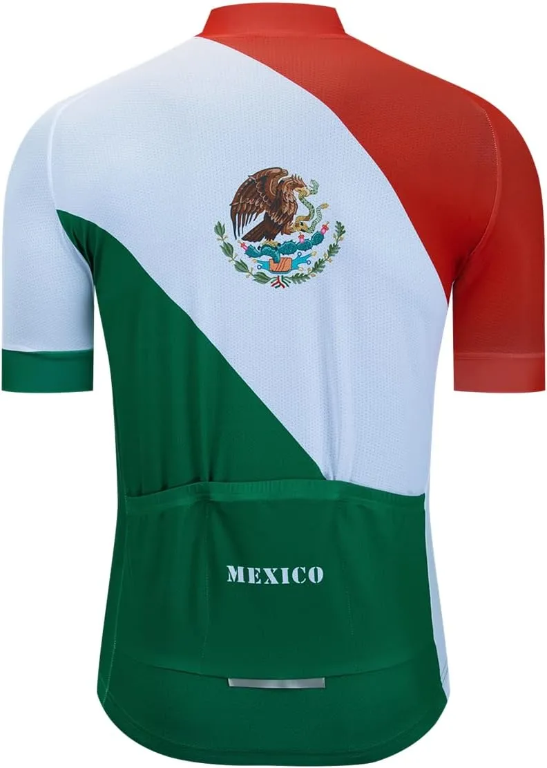 Men's Cycling Jersey Short Sleeve Breathable Biking Shirts Summer Bicycle Tops Quick Dry