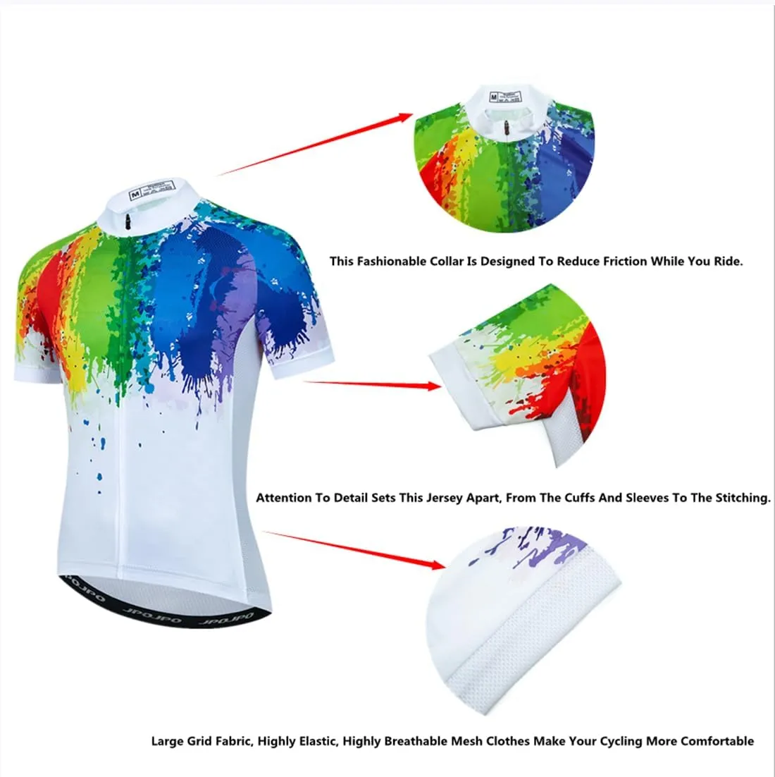 Men's Cycling Jersey Short Sleeve Breathable Biking Shirts Summer Bicycle Tops Quick Dry