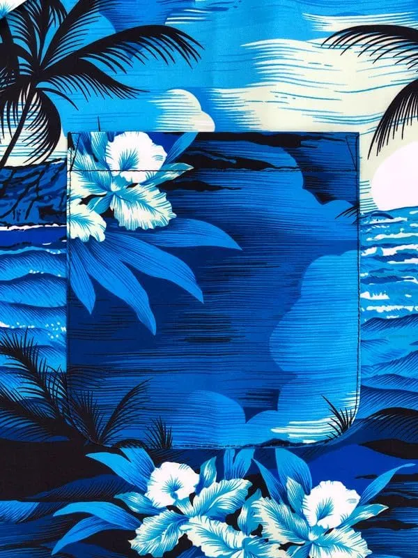 Mens Hawaiian Shirt Quick Dry Tropical Vocation Beach Cruise Short Sleeve Aloha Tops