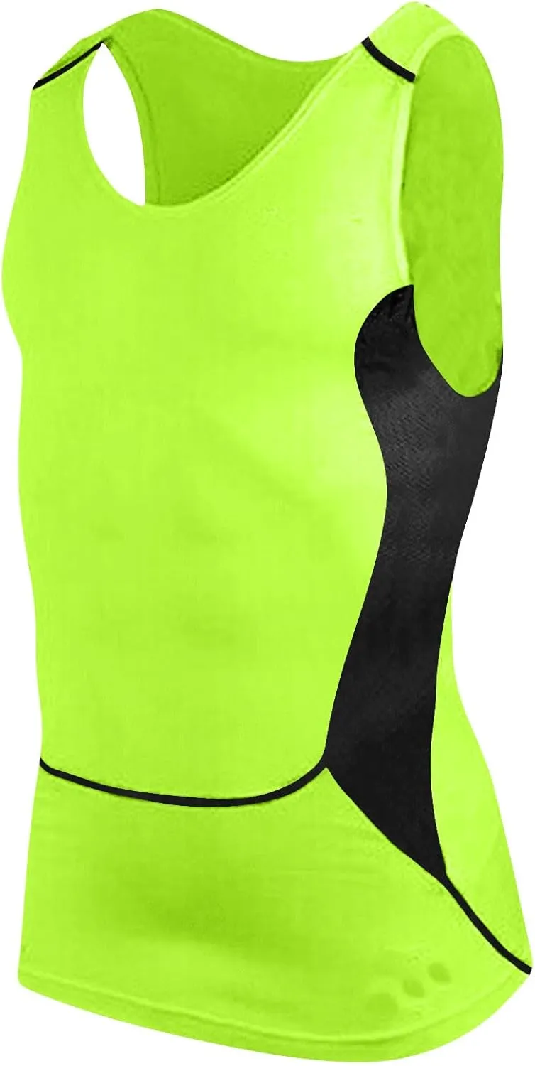 Men's Sleeveless Muscle Swim Shirt Summer Quick Dry Slim Rash Guard Swimwear Casual Gym Workout Training Tank Tops