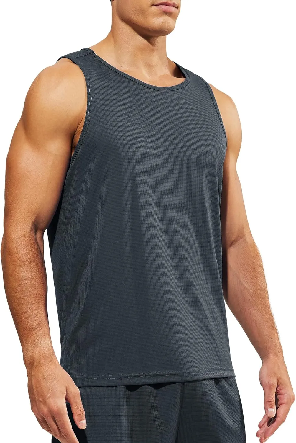 MIER Men's Tank Tops Quick Dry Swim Athletic Gym Running Muscle Beach Sleeveless Workout Shirts for Men