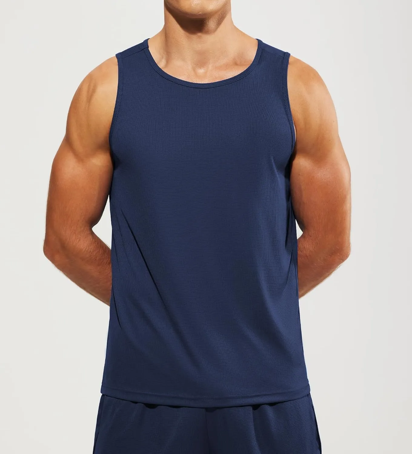 MIER Men's Tank Tops Quick Dry Swim Athletic Gym Running Muscle Beach Sleeveless Workout Shirts for Men