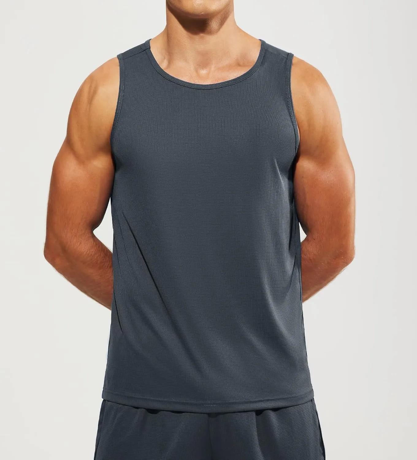 MIER Men's Tank Tops Quick Dry Swim Athletic Gym Running Muscle Beach Sleeveless Workout Shirts for Men