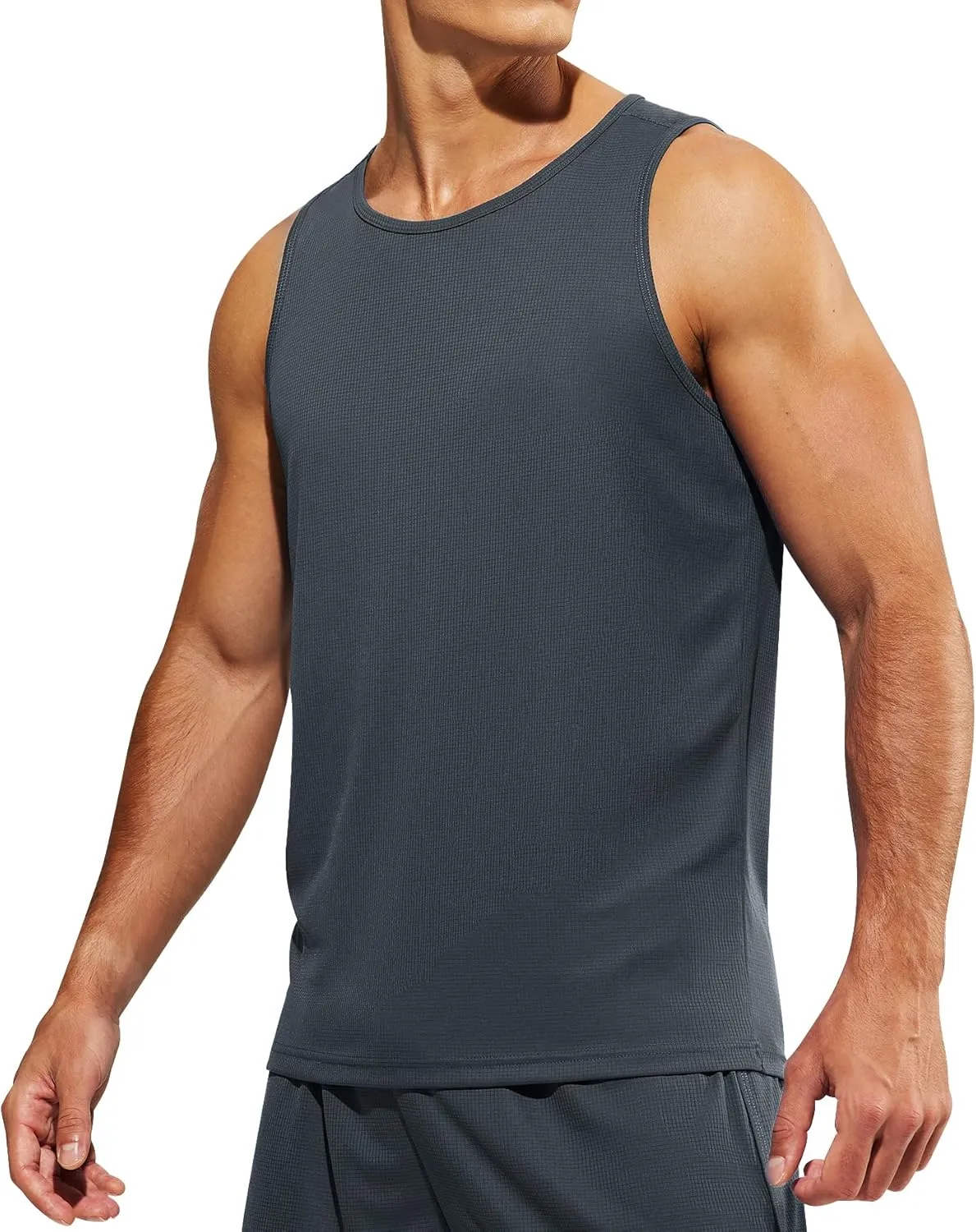 MIER Men's Tank Tops Quick Dry Swim Athletic Gym Running Muscle Beach Sleeveless Workout Shirts for Men