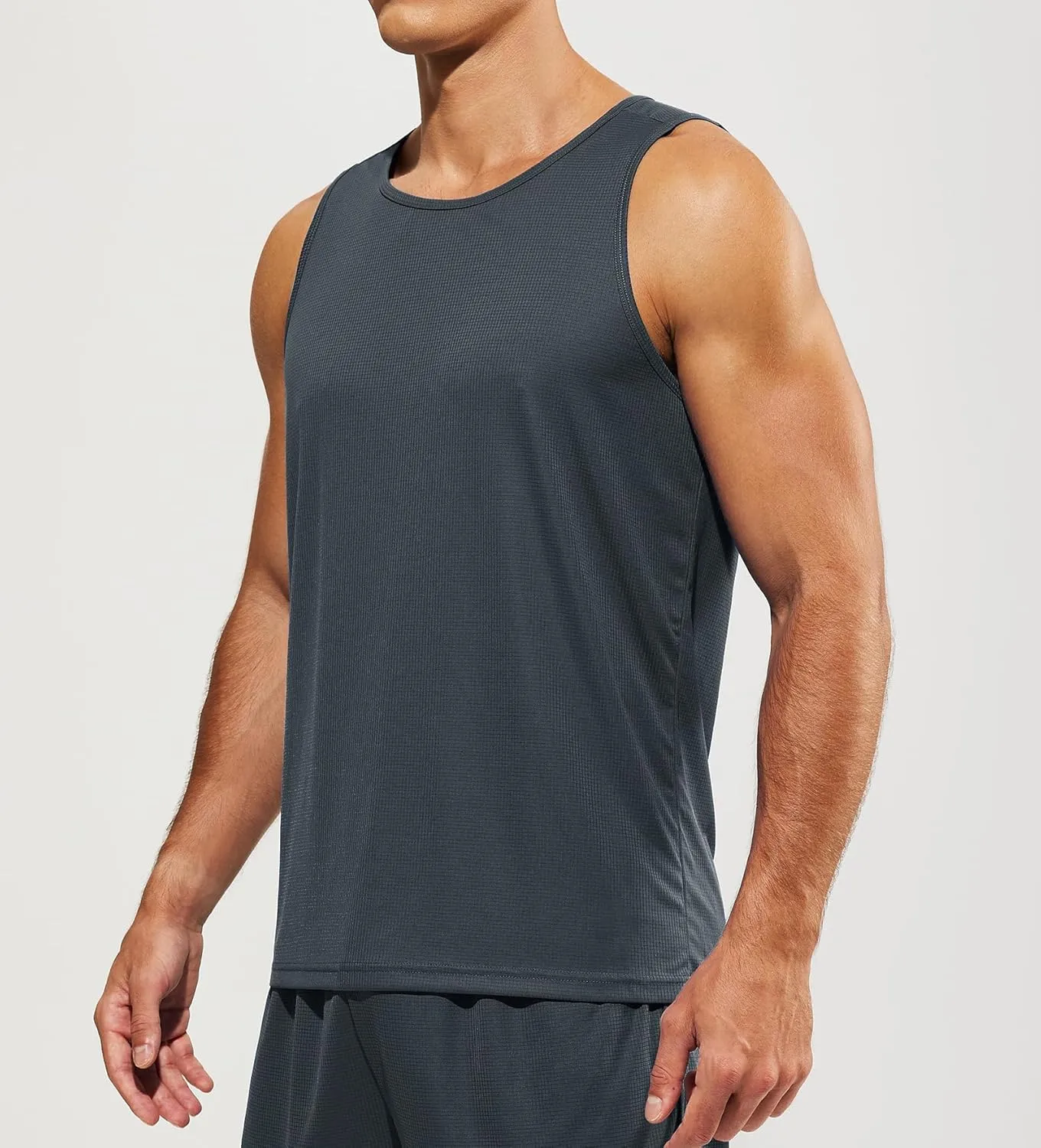 MIER Men's Tank Tops Quick Dry Swim Athletic Gym Running Muscle Beach Sleeveless Workout Shirts for Men