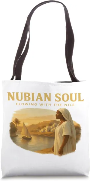 Nubian River Vibes  Timeless Beauty of the Nile Tote Bag