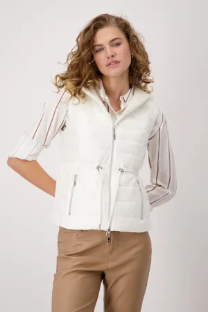 Padded Hooded Gilet - Creamy Beige