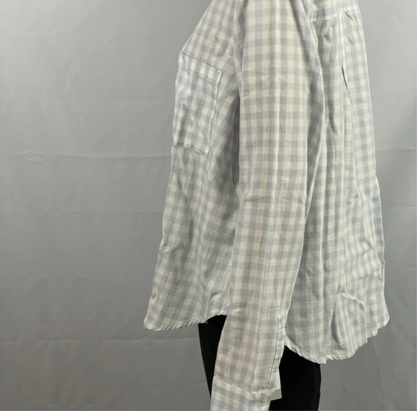 Plaid Long Sleeve Cotton Button Up Shirt B