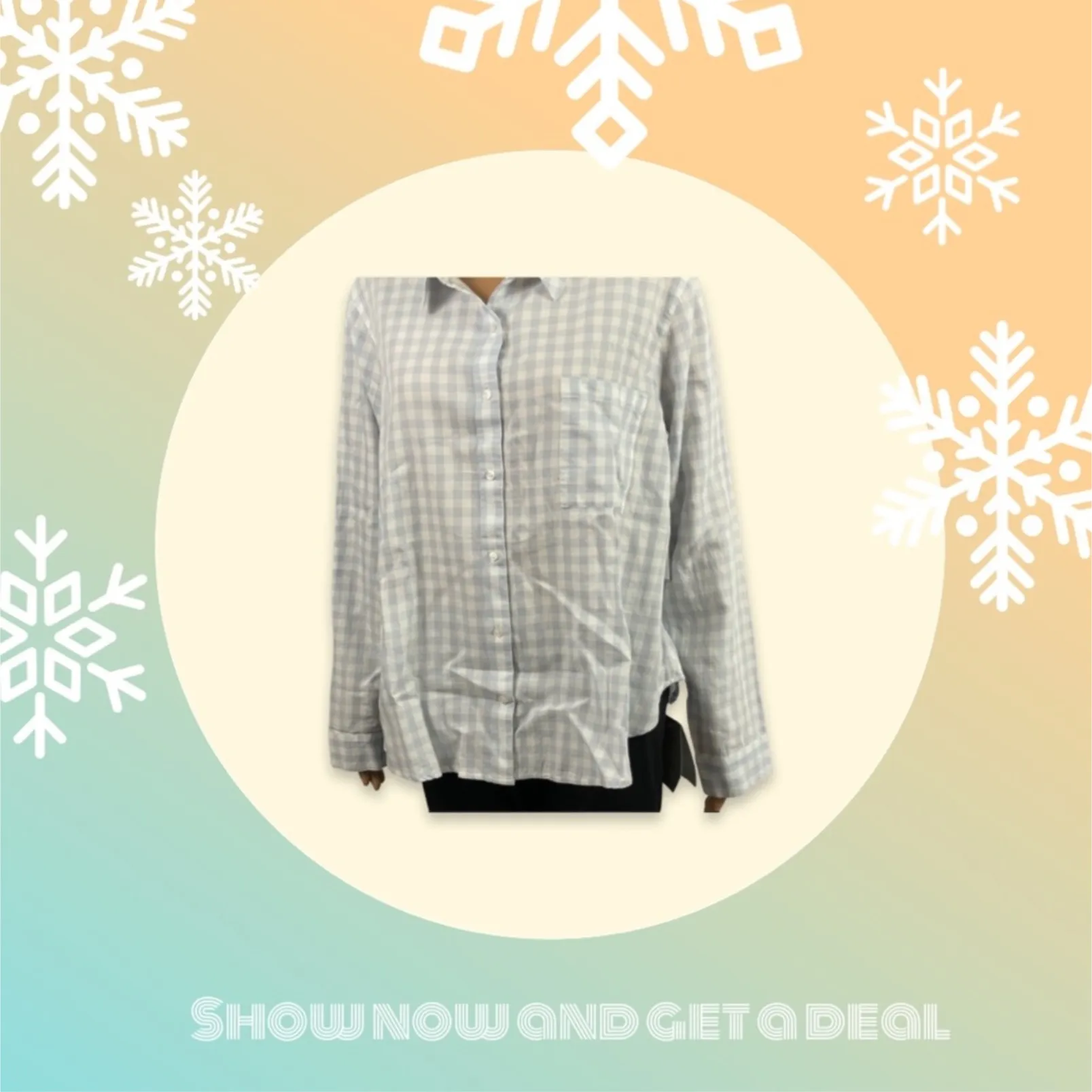 Plaid Long Sleeve Cotton Button Up Shirt B