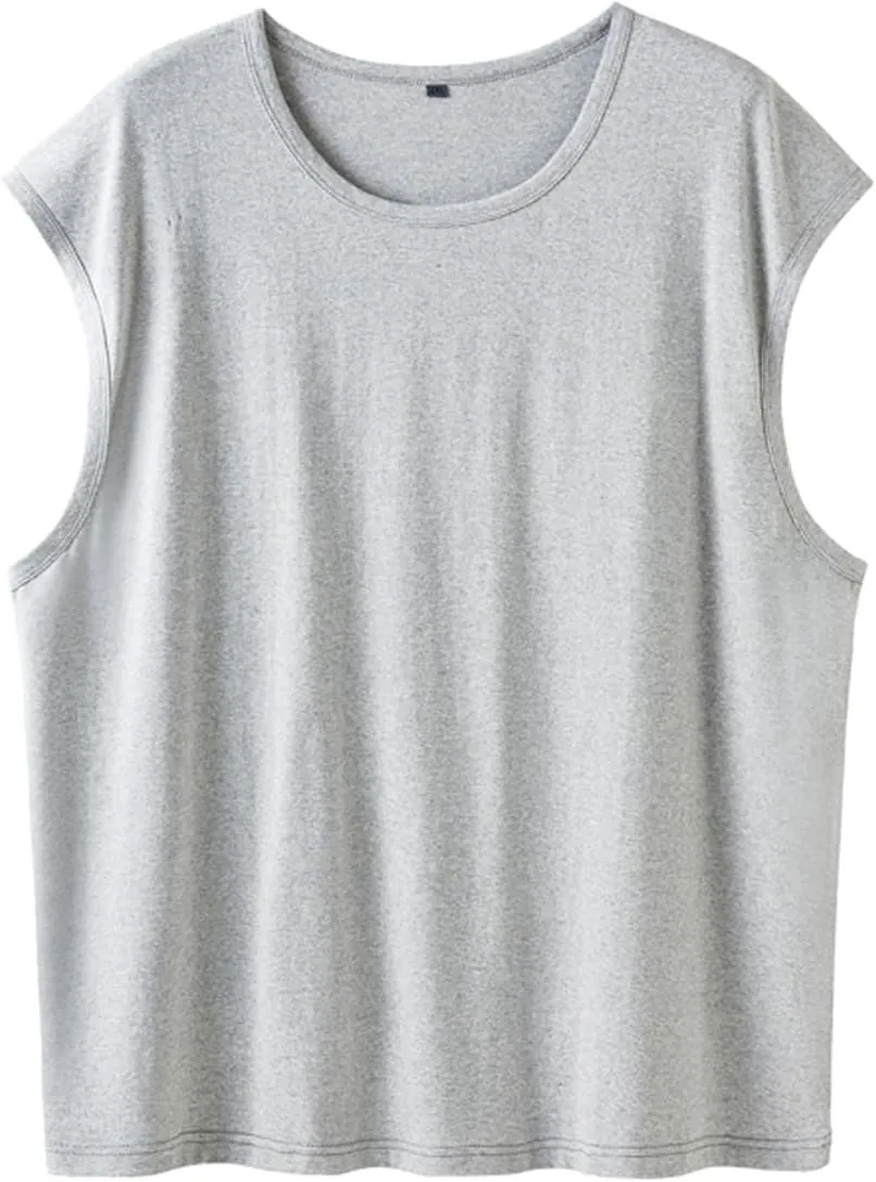 Plus Size Men Tank Tops Summer Quick Dry 100% Cotton Comfort Unisex Tops Oversize Xl-9Xl