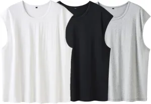 Plus Size Men Tank Tops Summer Quick Dry 100% Cotton Comfort Unisex Tops Oversize Xl-9Xl