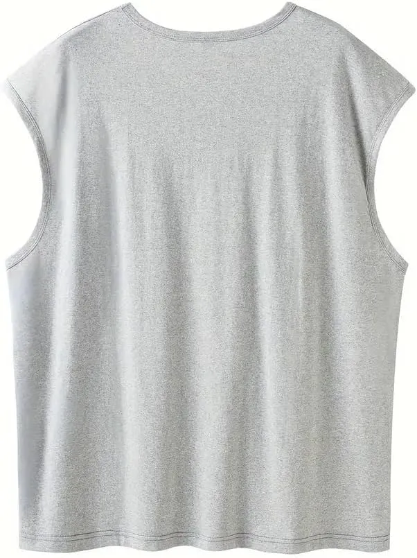 Plus Size Men Tank Tops Summer Quick Dry 100% Cotton Comfort Unisex Tops Oversize Xl-9Xl