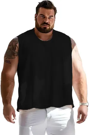 Plus Size Men Tank Tops Summer Quick Dry 100% Cotton Comfort Unisex Tops Oversize Xl-9Xl