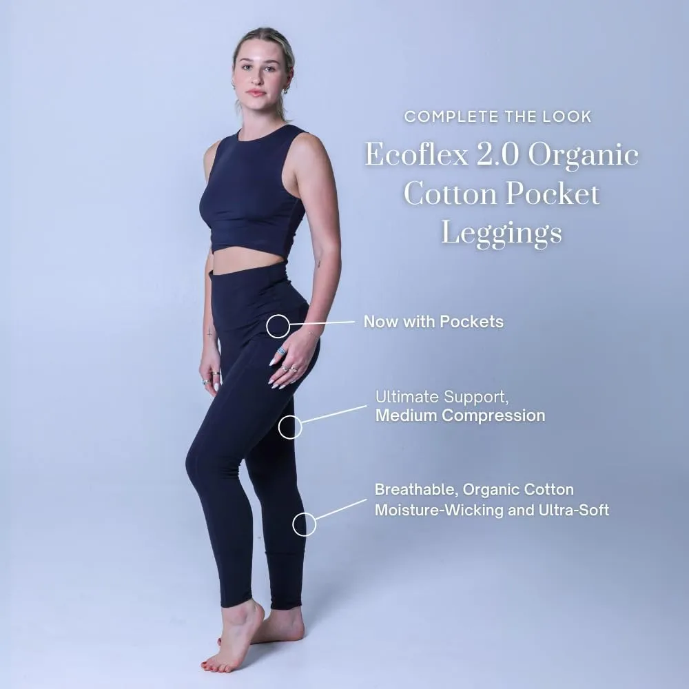 Premium Organic Cotton Leggings for Women | High Waist Leggings with Pockets. Perfect for Yoga, Fitness or All Day Wear.