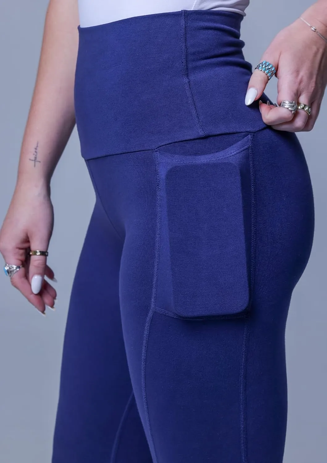 Premium Organic Cotton Leggings for Women | High Waist Leggings with Pockets. Perfect for Yoga, Fitness or All Day Wear.