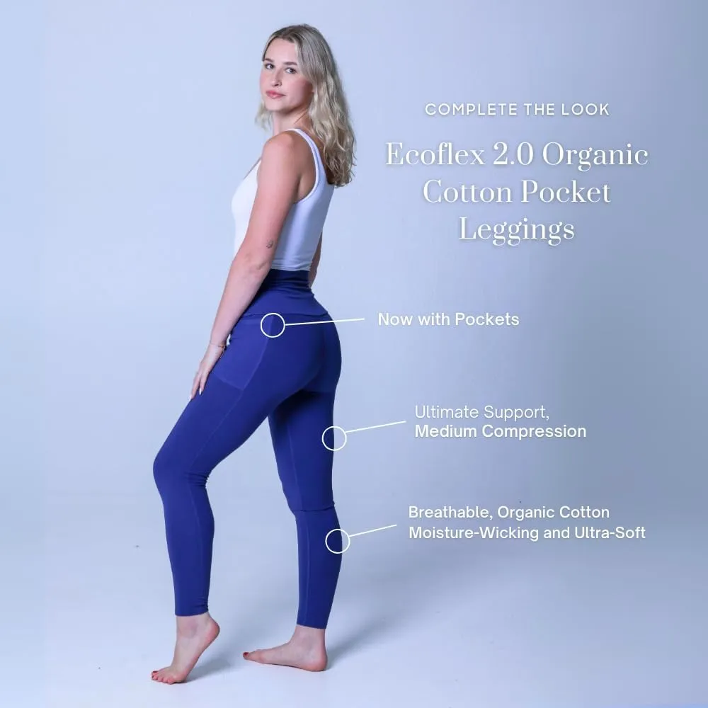 Premium Organic Cotton Leggings for Women | High Waist Leggings with Pockets. Perfect for Yoga, Fitness or All Day Wear.