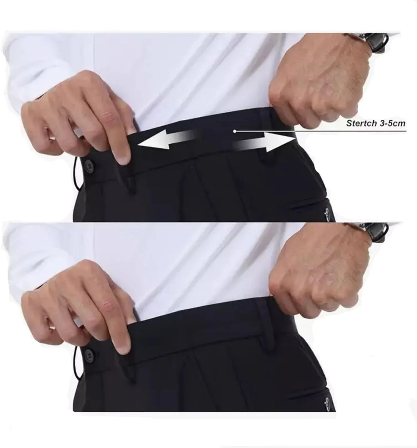 Silamone Timeless Stretch Pants, Timelessflex - Men's High Stretch Straight Fit Pants, Calormas Mens Trousers