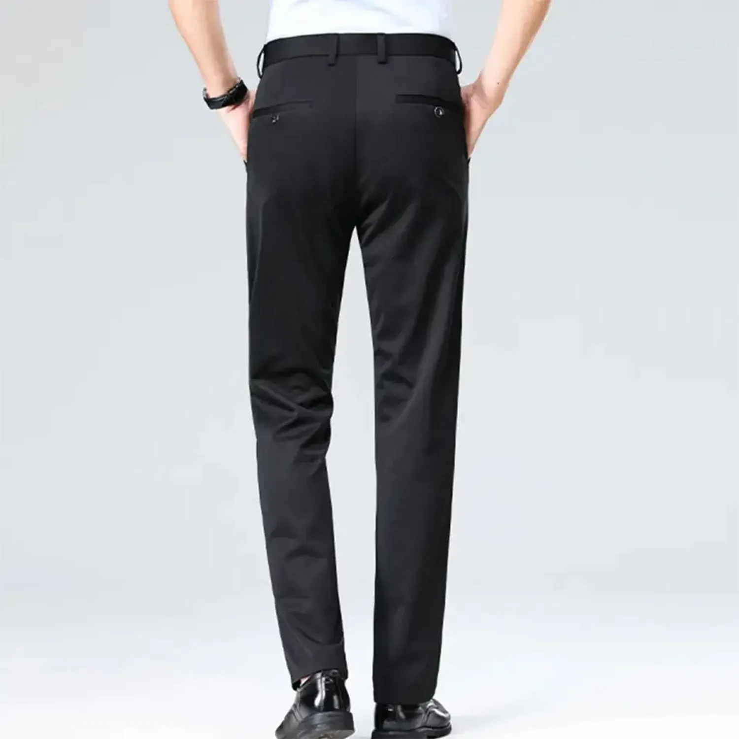 Silamone Timeless Stretch Pants, Timelessflex - Men's High Stretch Straight Fit Pants, Calormas Mens Trousers