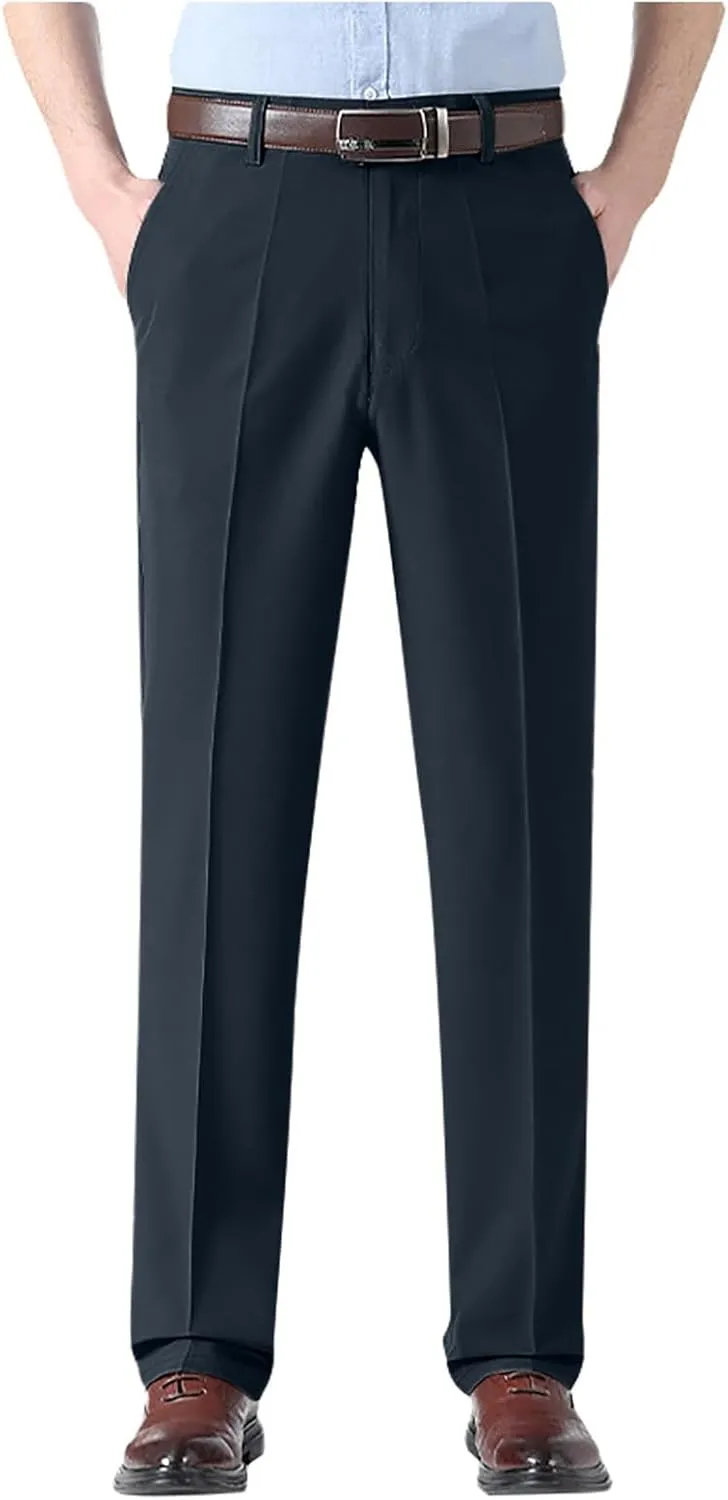 Silamone Timeless Stretch Pants, Timelessflex - Men's High Stretch Straight Fit Pants, Calormas Mens