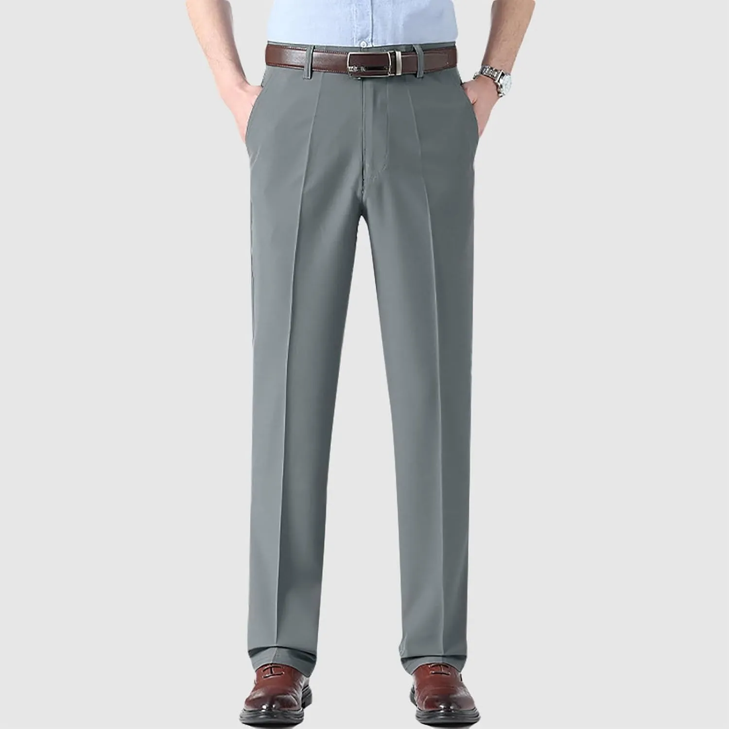 Silamone Timeless Stretch Pants, Timelessflex - Men's High Stretch Straight Fit Pants, Calormas Mens