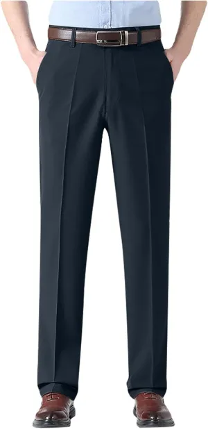 Silamone Timeless Stretch Pants, Timelessflex - Men's High Stretch Straight Fit Pants, Calormas Mens