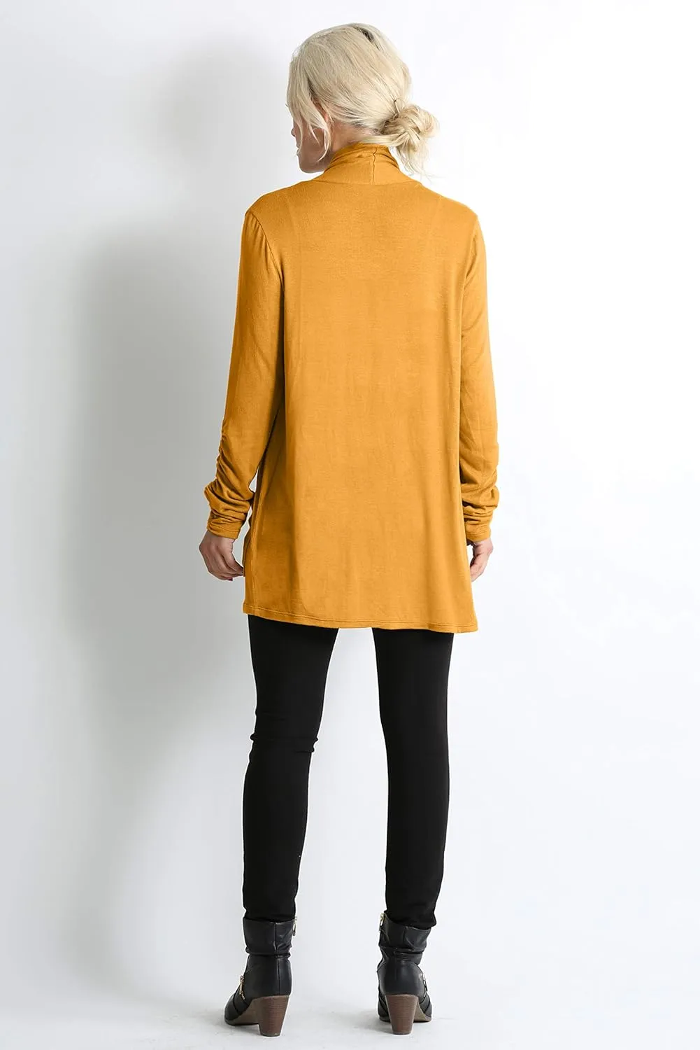 Simlu Long Sleeve Lightweight Cardigan Sweater for Women with Pockets Reg. and Plus Size