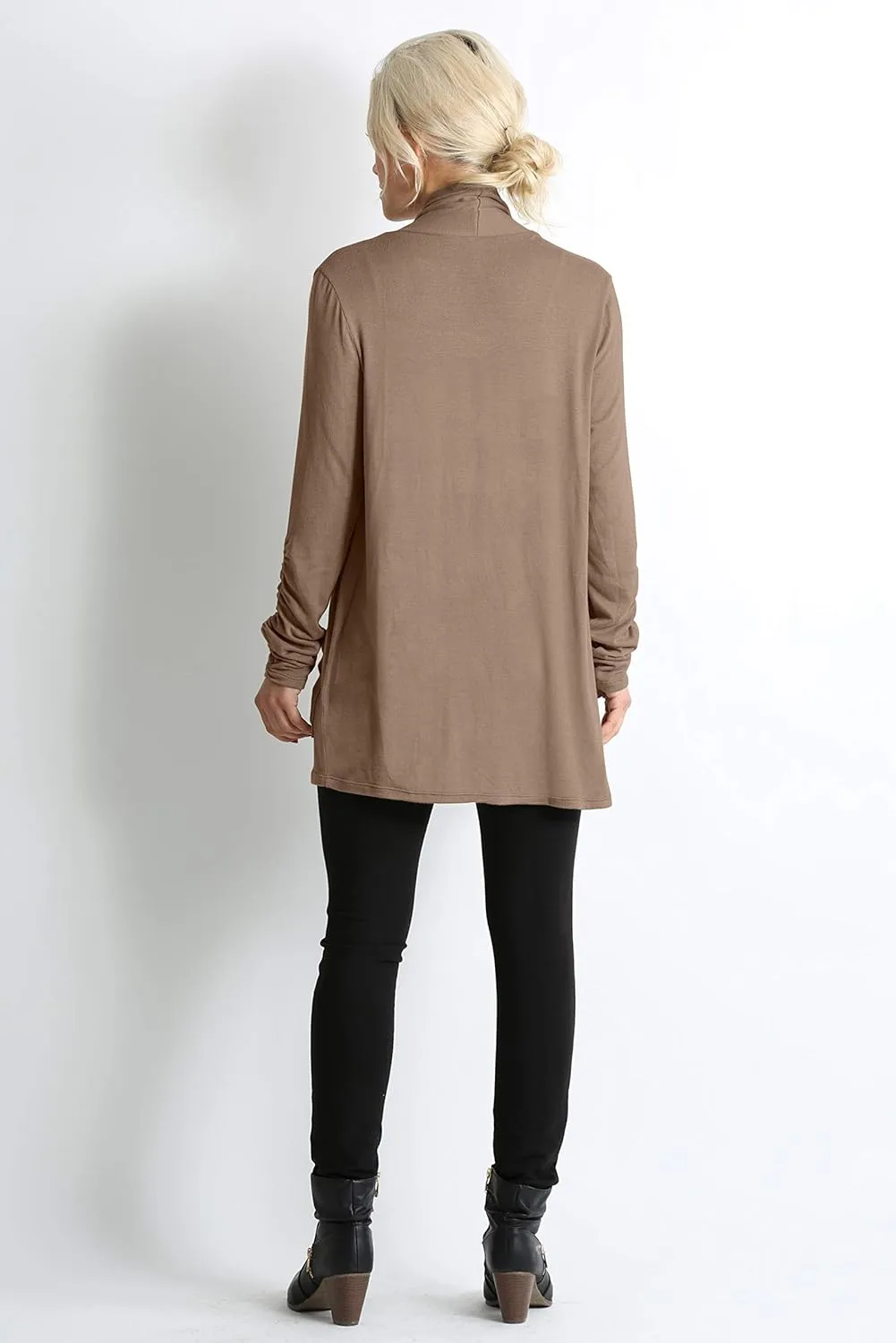 Simlu Long Sleeve Lightweight Cardigan Sweater for Women with Pockets Reg. and Plus Size