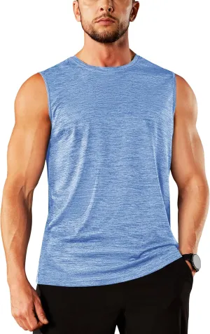 TACVASEN Men's Sleeveless Shirt Workout Muscle Tank Top Quick Dry Polyester Trainning Basketball