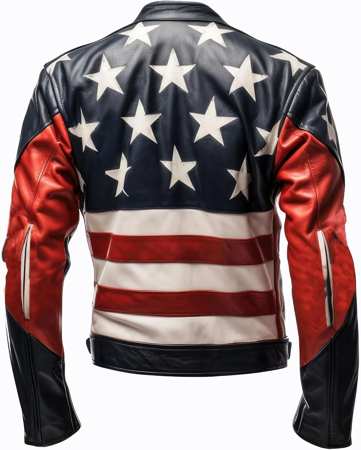 The Next Mens Leather Jacket Inspired by American Flag USA Casual Biker Zipper Coat With Genuine Leather Jackets