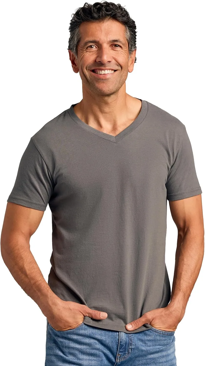 True Classic Mens V Neck T Shirts  Soft, Fitted Undershirts for Men Pack  Mens Undershirts  Cotton Blend, Tag-Free