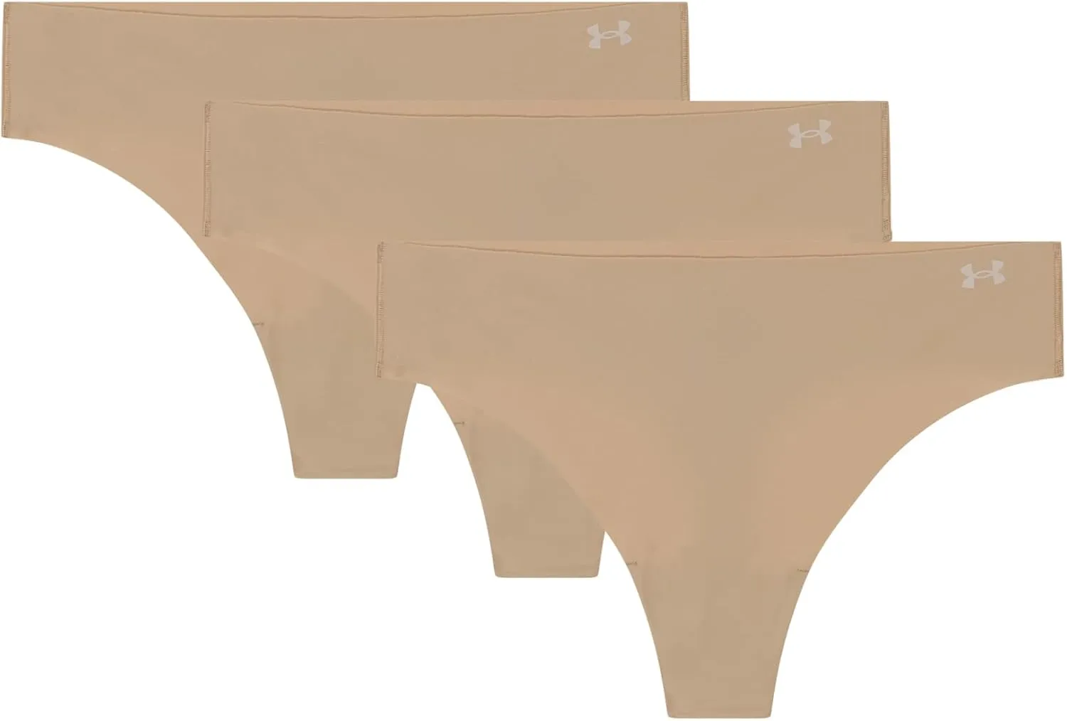 Under Armour Women's 3-pack Pure Stretch No Show Thong Underwear, All-day Comfort & Ultra-soft Fit
