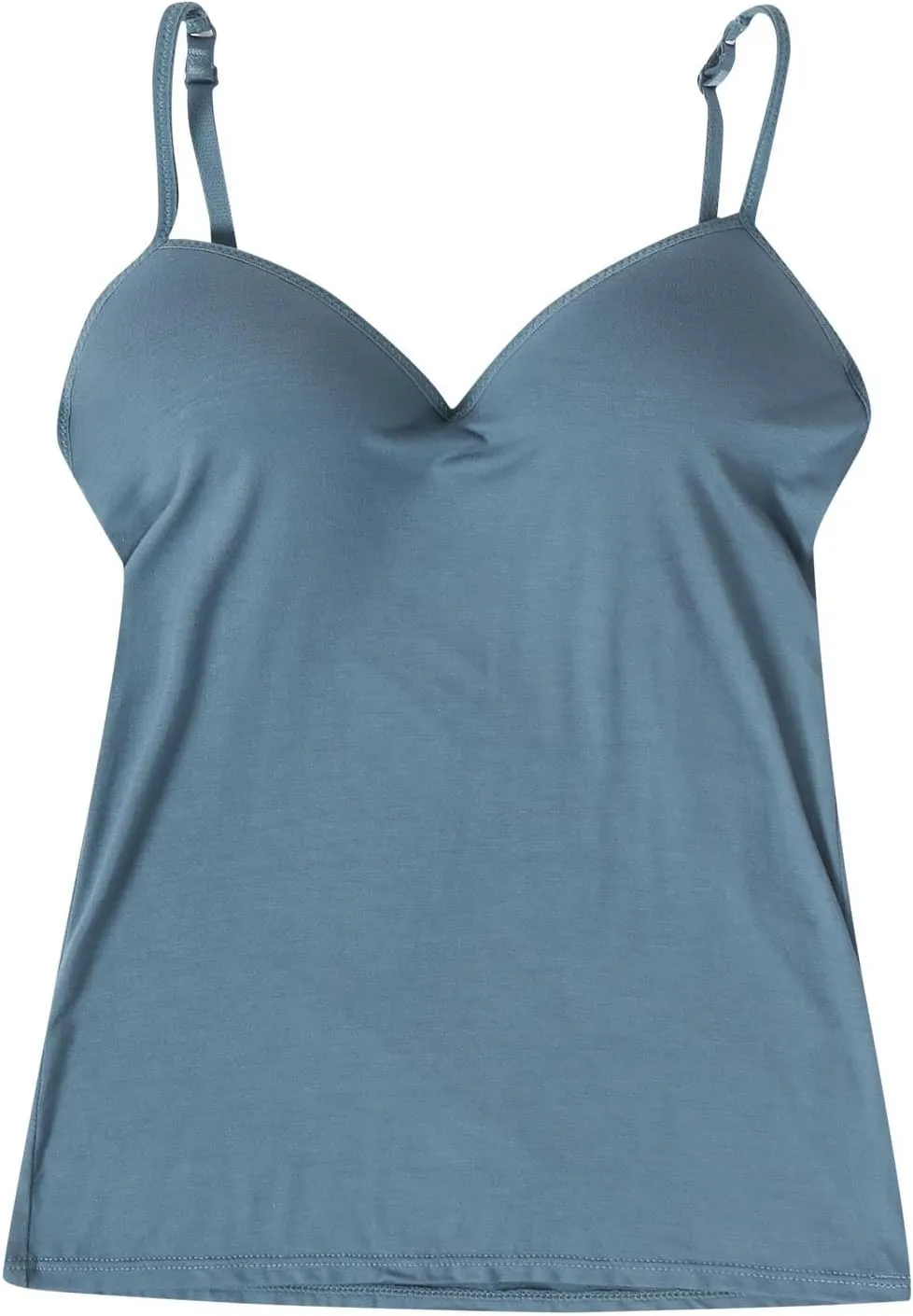 Vest Top with Built in Bra Women's Shelf Bra Camisole Tops Adjustable Spaghetti Strap Cami Tank Sleeveless Basic Undershirt