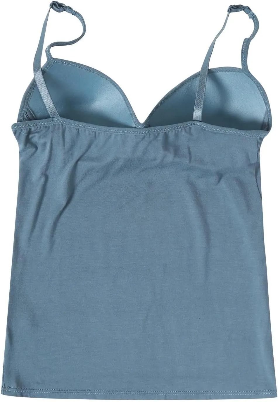 Vest Top with Built in Bra Women's Shelf Bra Camisole Tops Adjustable Spaghetti Strap Cami Tank Sleeveless Basic Undershirt