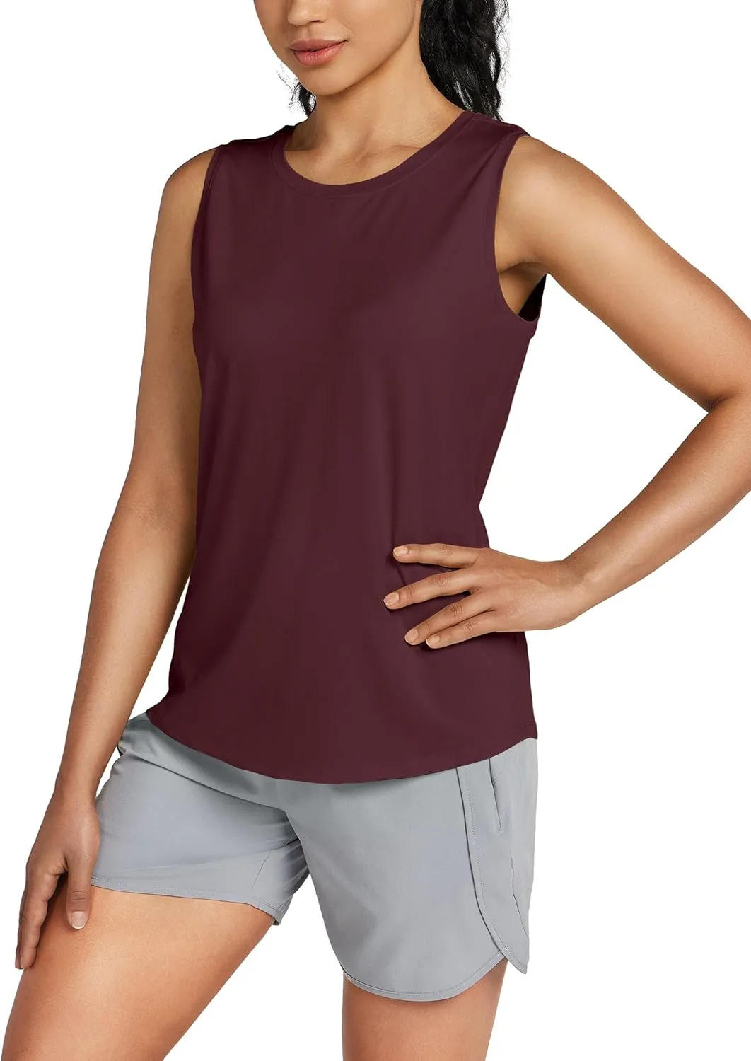 Willitsports Women's Workout Tank Tops Sleeveless Running Yoga Tops Quick Dry Active Shirts Gym Exercise Loose Fit