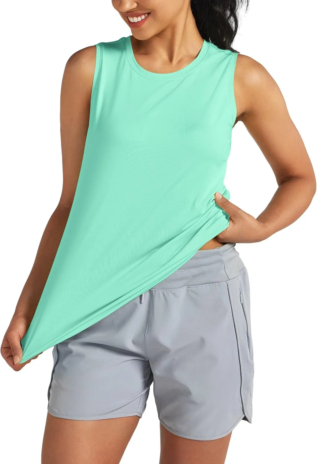 Willitsports Women's Workout Tank Tops Sleeveless Running Yoga Tops Quick Dry Active Shirts Gym Exercise Loose Fit