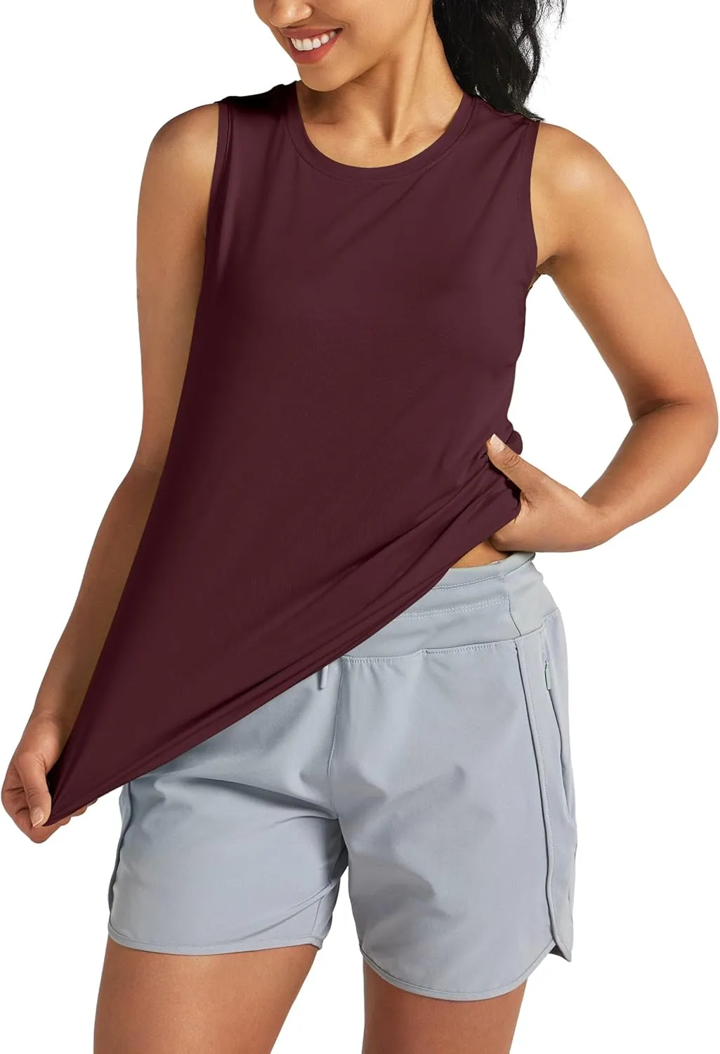 Willitsports Women's Workout Tank Tops Sleeveless Running Yoga Tops Quick Dry Active Shirts Gym Exercise Loose Fit