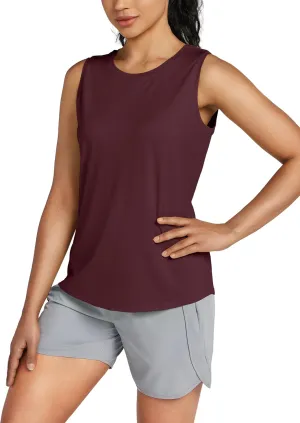 Willitsports Women's Workout Tank Tops Sleeveless Running Yoga Tops Quick Dry Active Shirts Gym Exercise Loose Fit