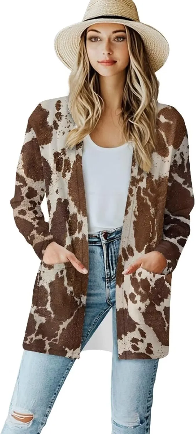 Women's Lightweight Cardigans with Pockets Trendy Long Sleeve Open Front Cardigan Casual Tops Jackets Fall Oufits S-2XL