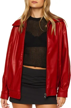 Women's Oversized Jackets 100% Lambskin Leather Plus Size Moto Biker 90s Outfit