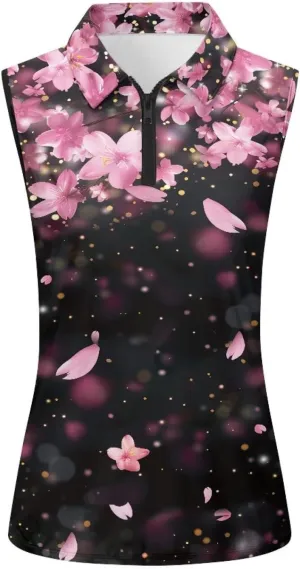 Women's Sleeveless Golf Shirt Athletic Quick Dry Tennis Shirts Breathable Slim Racerback Tank Tops