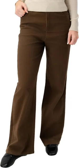 Womens Wide Leg Casual Pants (98% Cotton Stretch, 2% Spandex)  Breathe & Move Easily All Day