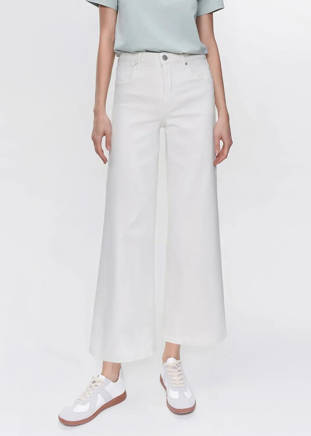 Womens Wide Leg Casual Pants (98% Cotton Stretch, 2% Spandex)  Breathe & Move Easily All Day