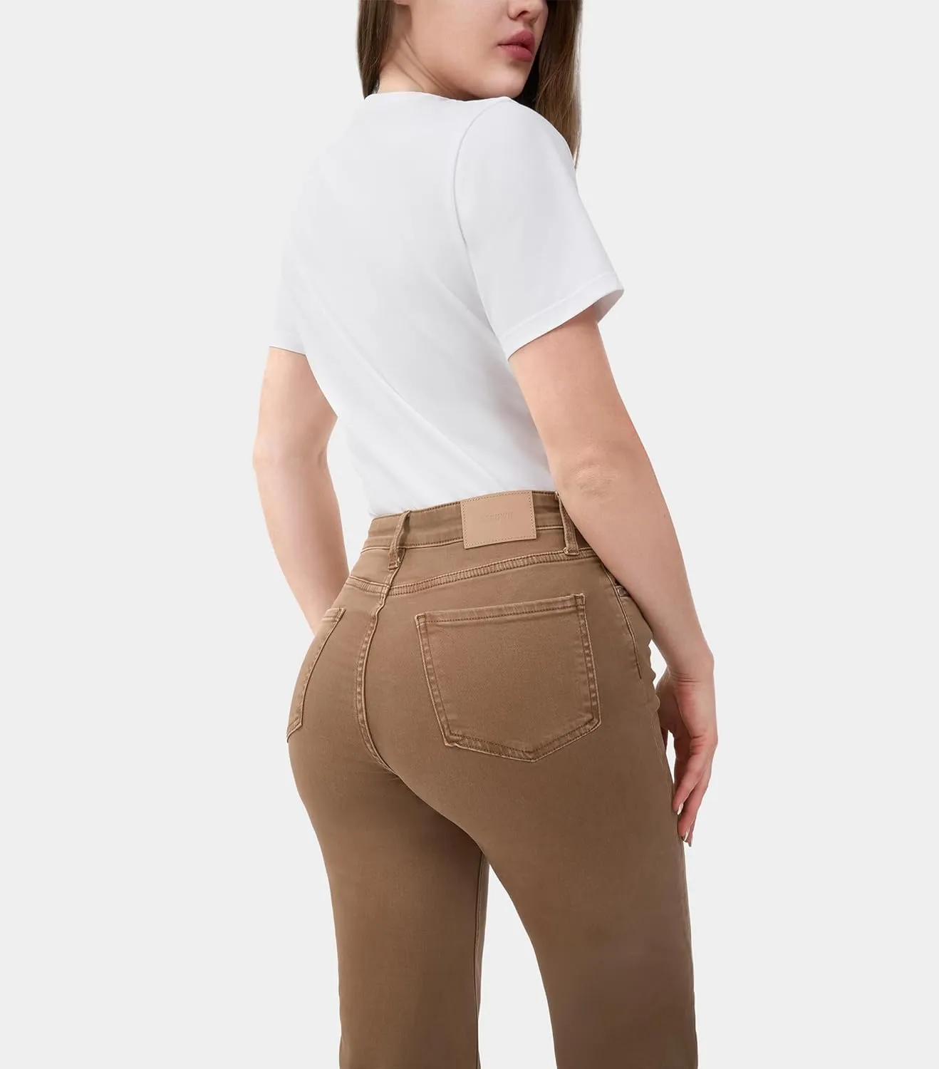 Womens Wide Leg Casual Pants (98% Cotton Stretch, 2% Spandex)  Breathe & Move Easily All Day