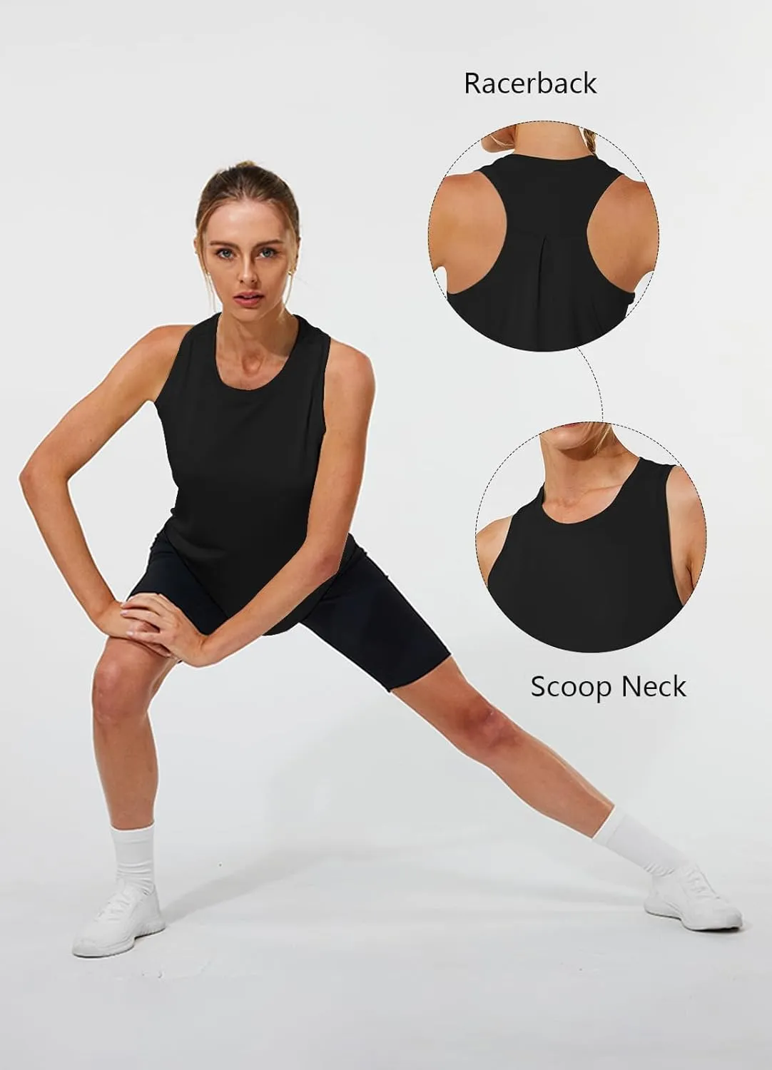 Workout Tank Tops for Women Racerback Tops Sleeveless Running Shirts Loose Fit Athletic Gym Quick Dry Exercise