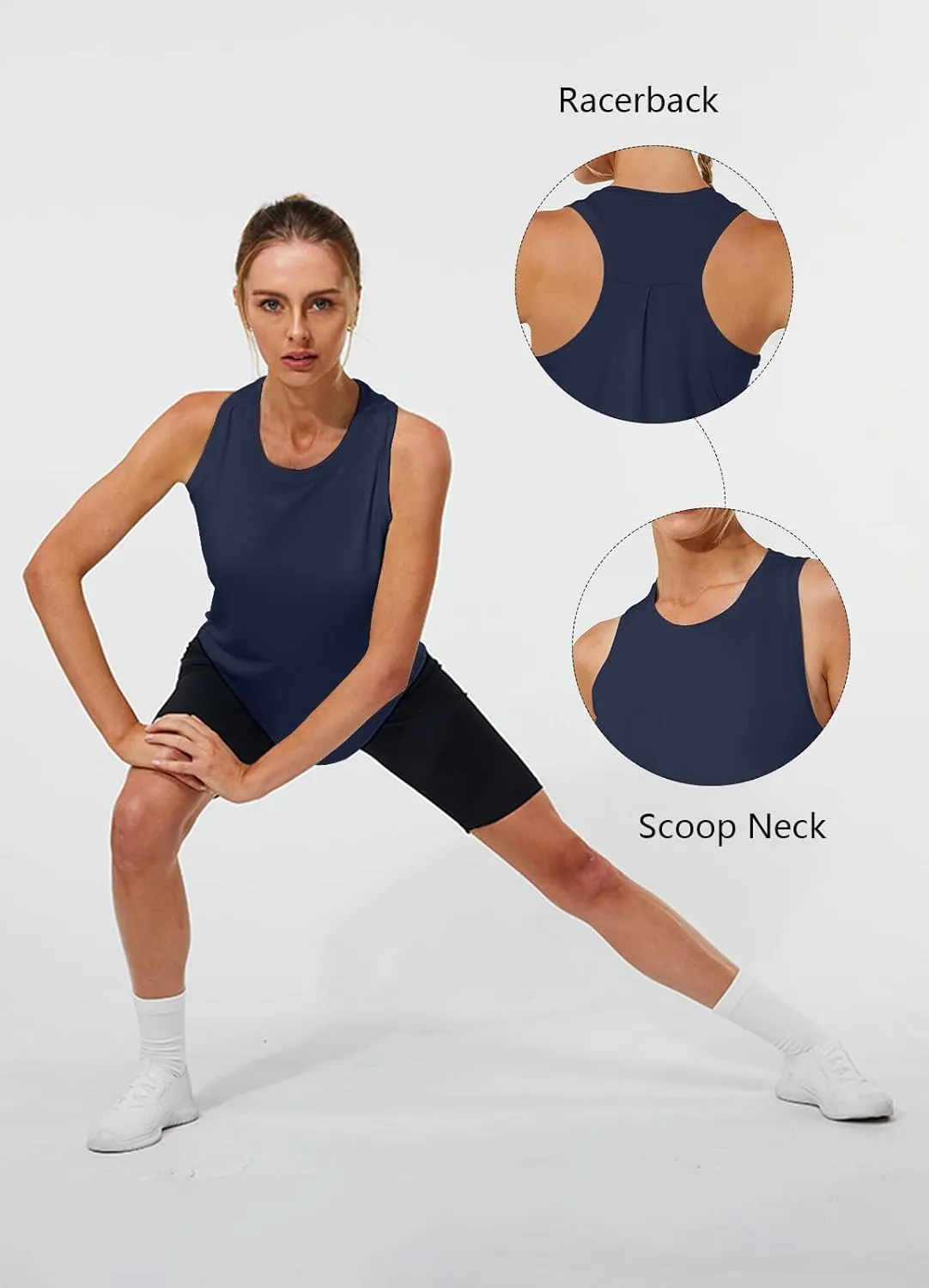 Workout Tank Tops for Women Racerback Tops Sleeveless Running Shirts Loose Fit Athletic Gym Quick Dry Exercise