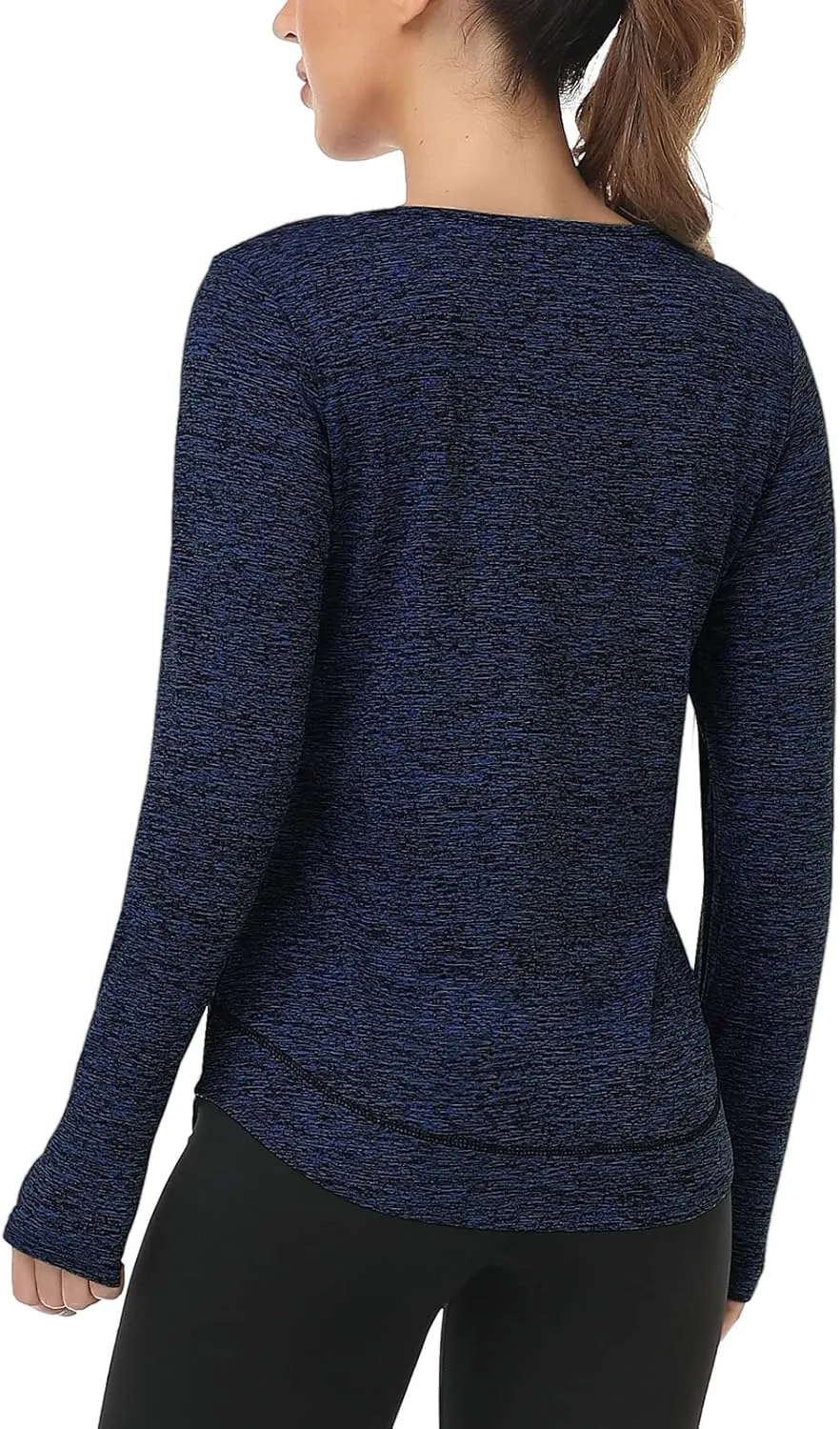 WOWENY Women's Thermal Fleece Workout Tops Long Sleeve Pullover Shirts with Thumb Holes for Sports Running Quick Dry